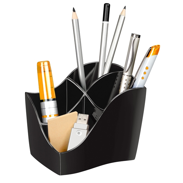 CEP Stifteköcher Ellypse Polystyrol Schwarz 11,8 x 8,9 x 9,8 cm Image