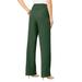 Plus Size Women's Wide-Leg Bend Over® Pant by Roaman's in Midnight Green (Size 18 W)