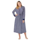 Plus Size Women's Marled Long Duster Robe by Dreams & Co. in Evening Blue Marled (Size 14/16)