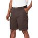 Men's Big & Tall Boulder Creek® Renegade 9" Full Elastic Waist Cargo Shorts by Boulder Creek in Dark Brown (Size L)