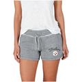 Women's Concepts Sport Gray Pittsburgh Steelers Mainstream Terry Shorts