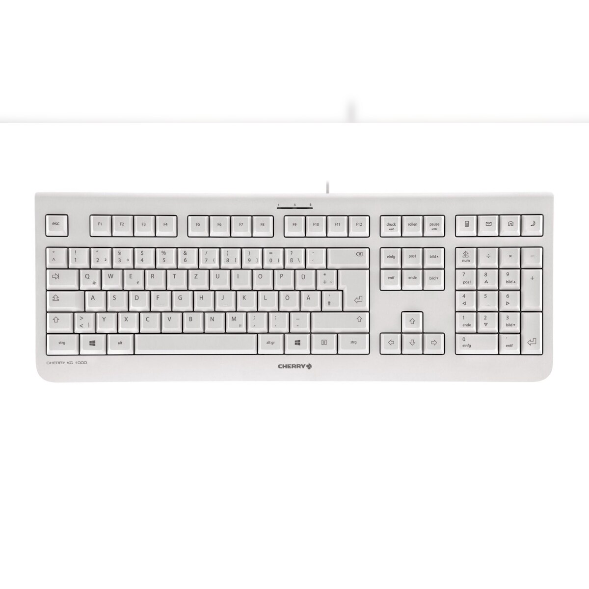 CHERRY KC 1000 USB-Tastatur kabelgebunden weißgrau Image