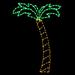 Brite Ideas LED Palm Tree 193 Light Lighted Window Décor in Green/Yellow | 87 H x 52 W x 1 D in | Wayfair LED-PM72