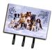Caroline's Treasures Winter Dogs Wall Key Organizer w/ Key Hooks Metal in Indigo | 7.5 H x 8 W x 1.25 D in | Wayfair BDBA316ATH68