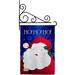 Breeze Decor Santa Ho 2-Sided Polyester 19 x 13 in. Flag Set in Blue/Gray | 18.5 H x 13 W x 1 D in | Wayfair BD-XM-GS-114064-IP-BO-03-D-US12-BD