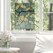Red Barrel Studio® 17.5" H Ginkgo Leaf-Stained Glass Window Panel in Blue/Yellow | 17.5 H x 13 W x 0.15 D in | Wayfair