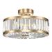 Fine Art Handcrafted Lighting Crystal Enchantment 3 Lights 16" Round Semi Flush Mount in Yellow | 9 H x 16 W x 16 D in | Wayfair 815740-2ST