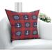 Breakwater Bay Mathes Geometric Throw Pillow Polyester/Polyfill blend in Red/Blue/Navy | 18 H x 18 W x 4 D in | Wayfair