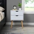 Corrigan Studio® Corinna 2 - Drawer Bachelor's Chest Wood in White | 22.05 H x 15.75 W x 12 D in | Wayfair C3481D01F4534A05AD5737351A9EE011