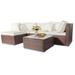 Zipcode Design™ Koby 5 Pieces Patio Furniture PE Rattan Wicker Sectional Sofa Set Outdoor Conversation Set w/ Cushions, Pillows | Wayfair