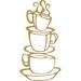 Trinx Coffee Cup Double Sided Visual Wall Decal Vinyl in Yellow | 55 H x 81 W in | Wayfair 24D376546690413CBE03540CF3EEDBCC