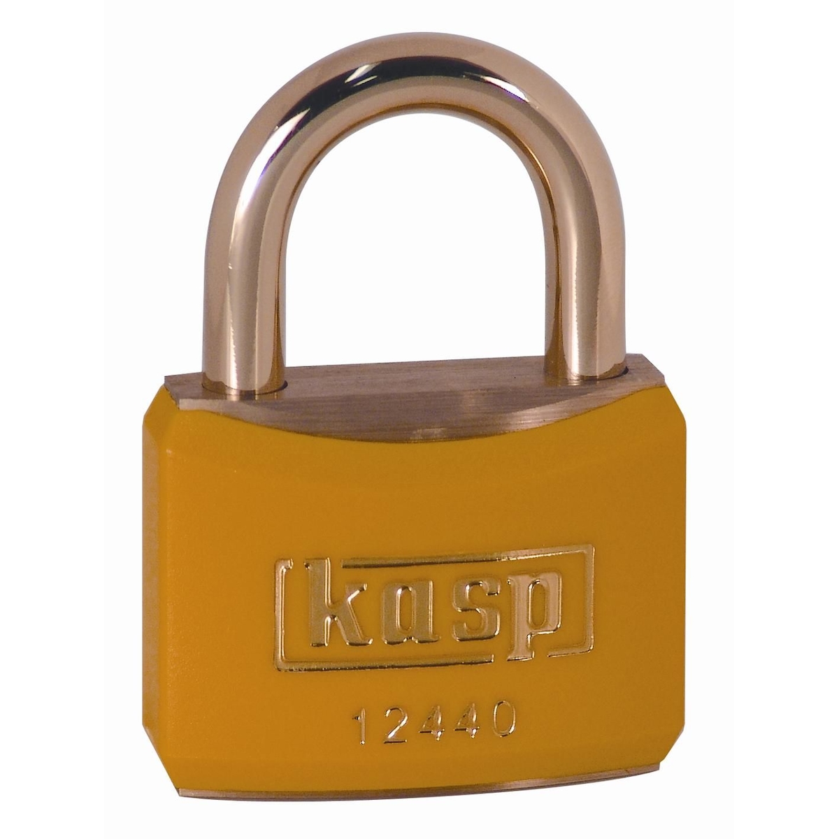 Messingschloss, gelb ummantelt Image