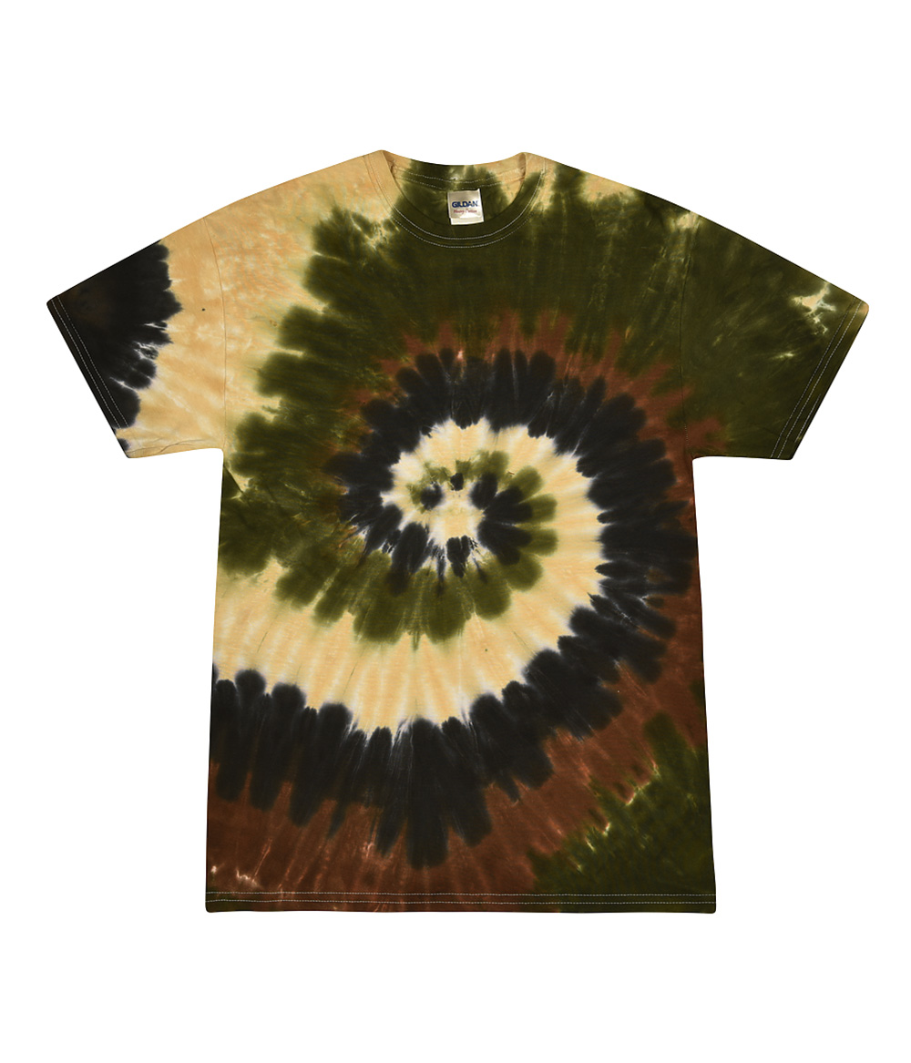 Tie-Dye CD100Y Youth Tie Dye Top in Camo Swirl size Large | Cotton