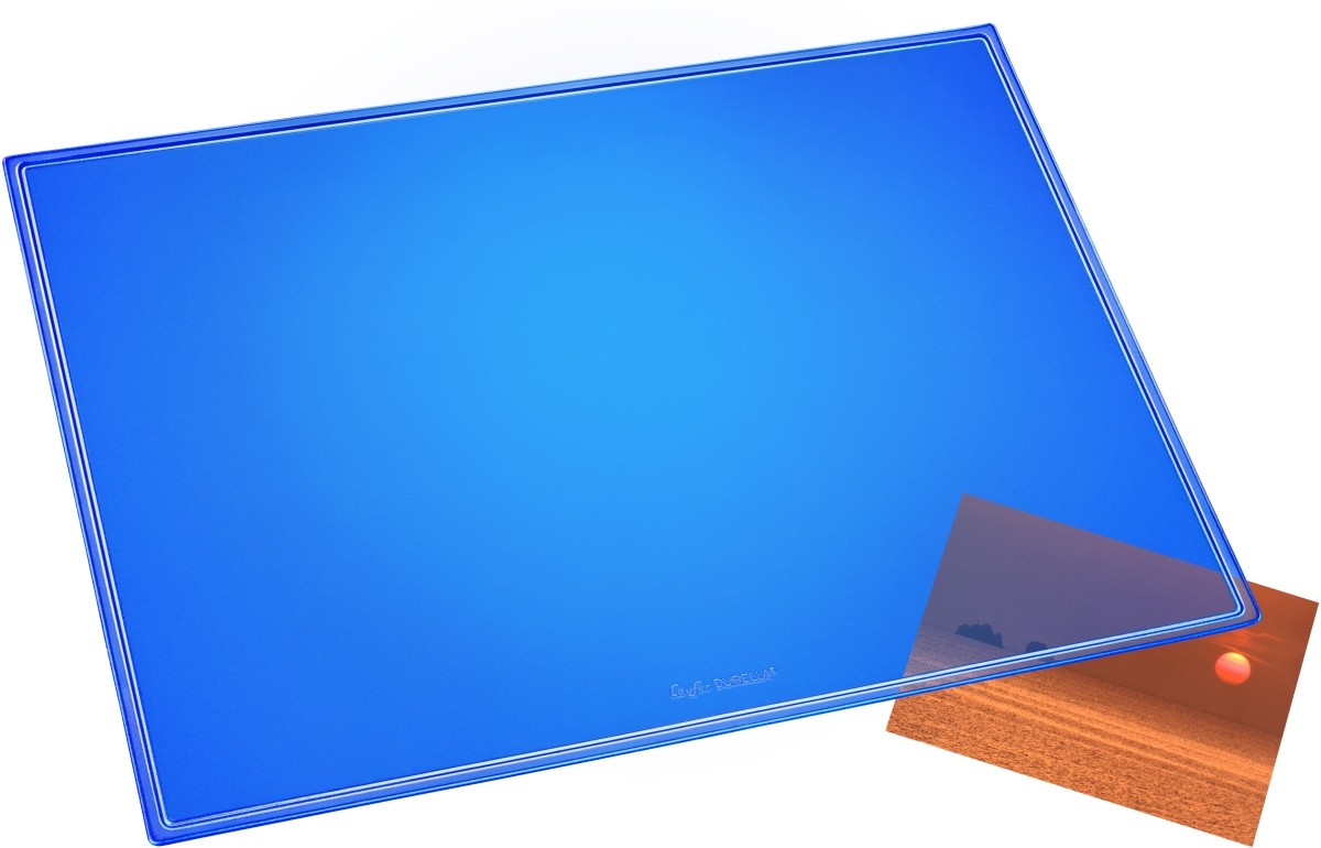 Läufer Schreibunterlage Durella Transluzent 40x53 cm blau Image