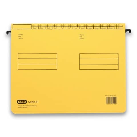 ELBA Hängehefter Sorte 81, A4, 250g/m², kfm-/Amtsheftung, gelb Image