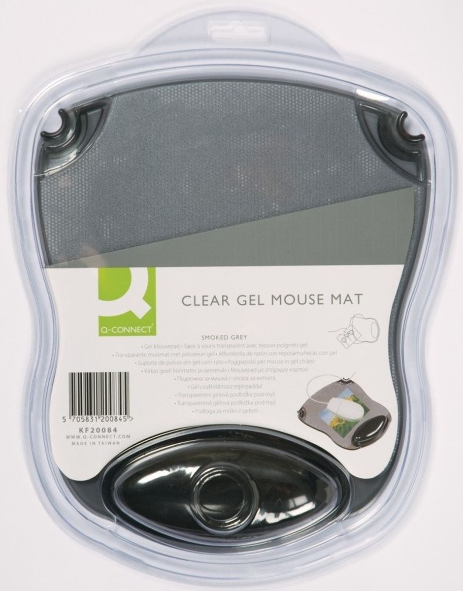 Mauspad mit Handgelenkauflage Gel transparent grau Image