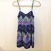 American Eagle Outfitters Dresses | American Eagle Chevron Print Back Cutout Dress Xs | Color: Blue/Purple | Size: Xs