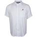 Men's Cutter & Buck White Alabama Crimson Tide Windward Twill Button-Up Short Sleeve Shirt