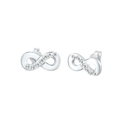 Elli - Infinity Symbol Liebe Kristalle Silber Ohrringe Damen