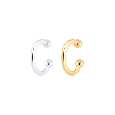 Elli - Earcuff Set Bi-Color Kugel Geo Minimal 925 Silber Earcuffs Damen