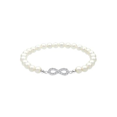 Elli - Infinity Perle Kristalle 925 Silber Armbänder & Armreife 1 ct Damen (49.99 € / 1 ct)