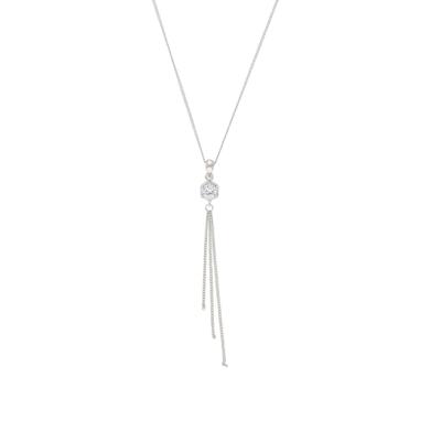 amor - Kette mit Anhänger für Damen, 925 Sterling Silber, Zirkonia synth. Ketten 1 ct Weiss