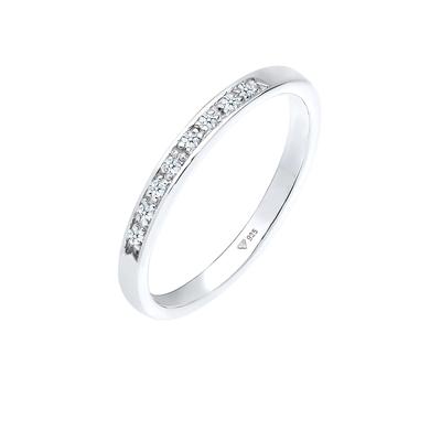 Elli DIAMONDS - Aufsteckring Funkelnd Diamant (0.04 ct) 925 Silber Ringe 1 ct Damen