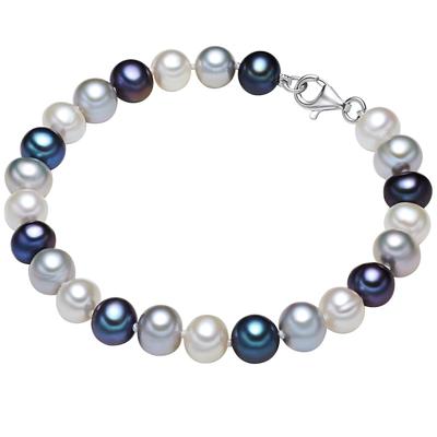 Valero Pearls Perlen-Armband Sterling Silber Süßwasser-Zuchtperle in 19 cm Damen Image