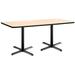 KFI Studios 72" L Breakroom Table & Chair Set Metal in White/Brown | 29 H x 72 W x 36 D in | Wayfair T3672-B2025-BK-NA