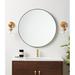 Everly Quinn Carey Metal Sleek & Chic Modern Bathroom Mirror in White/Black | 36 H x 36 W x 1.25 D in | Wayfair 0A73AE6D6ABF42E6B2FB0595207DC94C