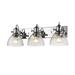 Beachcrest Home™ Bales 3 - Light Dimmable Vanity Light, Glass in Gray | 8.38 H x 25.13 W in | Wayfair 3A222BE7ECA842F295B086586B6C4E86