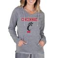 Women's Concepts Sport Gray Cincinnati Bearcats Mainstream Lightweight Terry Pullover Hoodie