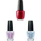 OPI Nagellack, Color So Hot It Berns, 15 ml + 2 x Nail Lacquer Nagellack mit bis zu 7 Tagen Halt Ergiebig, langlebig & splitterfest 15ml