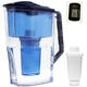 Alkaline Water Filter Pitcher,2.5L Filter Kettle, High PH Alkaline Water Filter Pitcher, Unique Multi-Stage Filtration, BPA Free for Healthy, Clean & Toxin-Free Mineralized Water Filter jug