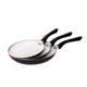 Jean-Patrique Bio Supreme Non-Stick Frying Pans Set 3 Piece (Black) - Ceramic Nonstick Frying Pan Induction Compatible, Non Stick Frying Pan Set