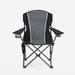 Arlmont & Co. Clarena Oversized Arm Folding Camping Chair Metal in Gray/Black | 43.3 H x 23.62 W x 23.62 D in | Wayfair