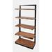 Foundry Select Lisson 71" H x 35" W Ironl Standard Bookcase in Brown | 71 H x 35 W x 14 D in | Wayfair 29E4B4C42CEB44AE8DF674622940817B