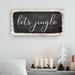 The Holiday Aisle® Let's Jingle by Olivia Rose - Wrapped Canvas Textual Art Print Canvas in Black/Brown/Green | 12 H x 24 W x 1.5 D in | Wayfair