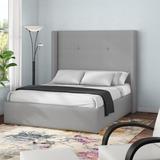 Wade Logan® Austine Standard Bed Upholstered/Revolution Performance Fabrics® in Gray | 87 H x 83.5 W x 77 D in | Wayfair