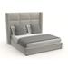 Wade Logan® Austine Punchard Tufted Low Profile Standard Bed Revolution Performance Fabrics®/Upholstered in Gray | 67 H x 81 D in | Wayfair