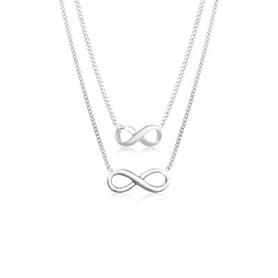 Elli - Infinity Mutter Tochter 2er Set 925 Silber Ketten 1 ct Damen