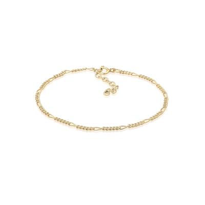 Elli Armband Armkettchen Figaro Basic Klassisch 925er Silber goldfarben Damen Image