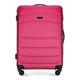 WITTCHEN Mittlerer Koffer Trolley Koffer Reisekoffer aus ABS Hartschalen Trolley 4 Rollen Kombinationsschloss Rosa 56-3A-652-34