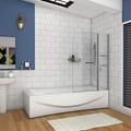 Xinyang 1000x1400mm EASY CLEAN 180 degree Pivot Double Panel Over Bath Shower Screen Door 6 mm Glass Shelves Door Panel Towel Rail