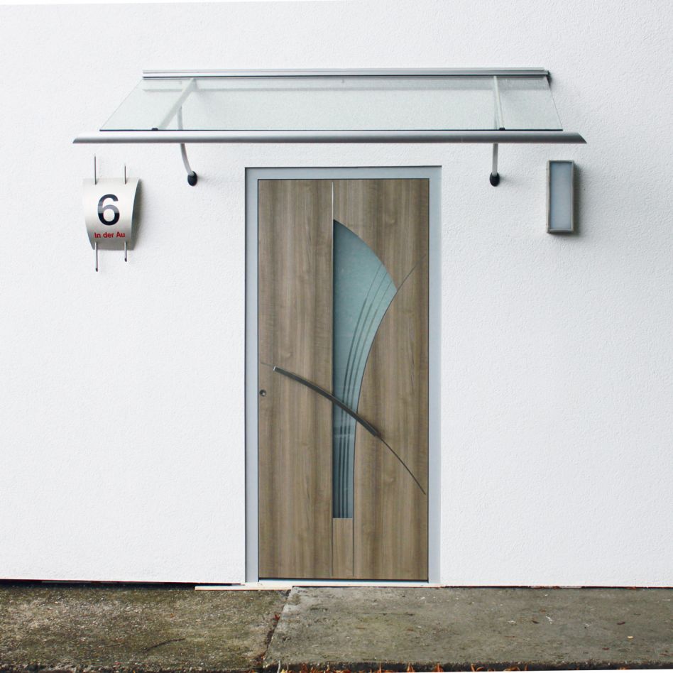 TEBAU Vordach COMO Dach, matt, 200 cm,Weiß Image