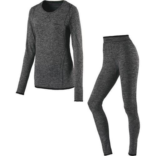 CRAFT Damen Unterwäschenset Damen Wäsche-Set »Active Comfort Baselayer W«, Größe XS in Schwarz Melange