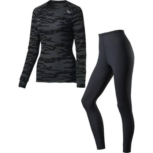 ODLO Damen Wäsche-Set Warm Camouflage, Größe XL in Grau