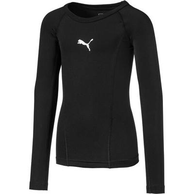 PUMA Kinder Shirt LIGA Baselayer Tee LS Jr, Größe 128 in Schwarz