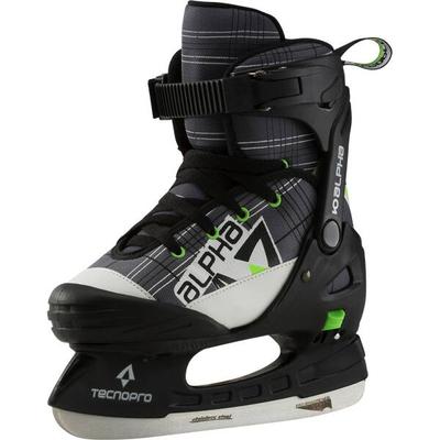 TECNOPRO Kinder Eishockeyschuhe Alpha Soft Boy, Größe 29 in Grau/Schwarz/Limette