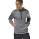 REEBOK Herren Workout Ready Poly Fleece Hoodie, Größe XXL in Grau